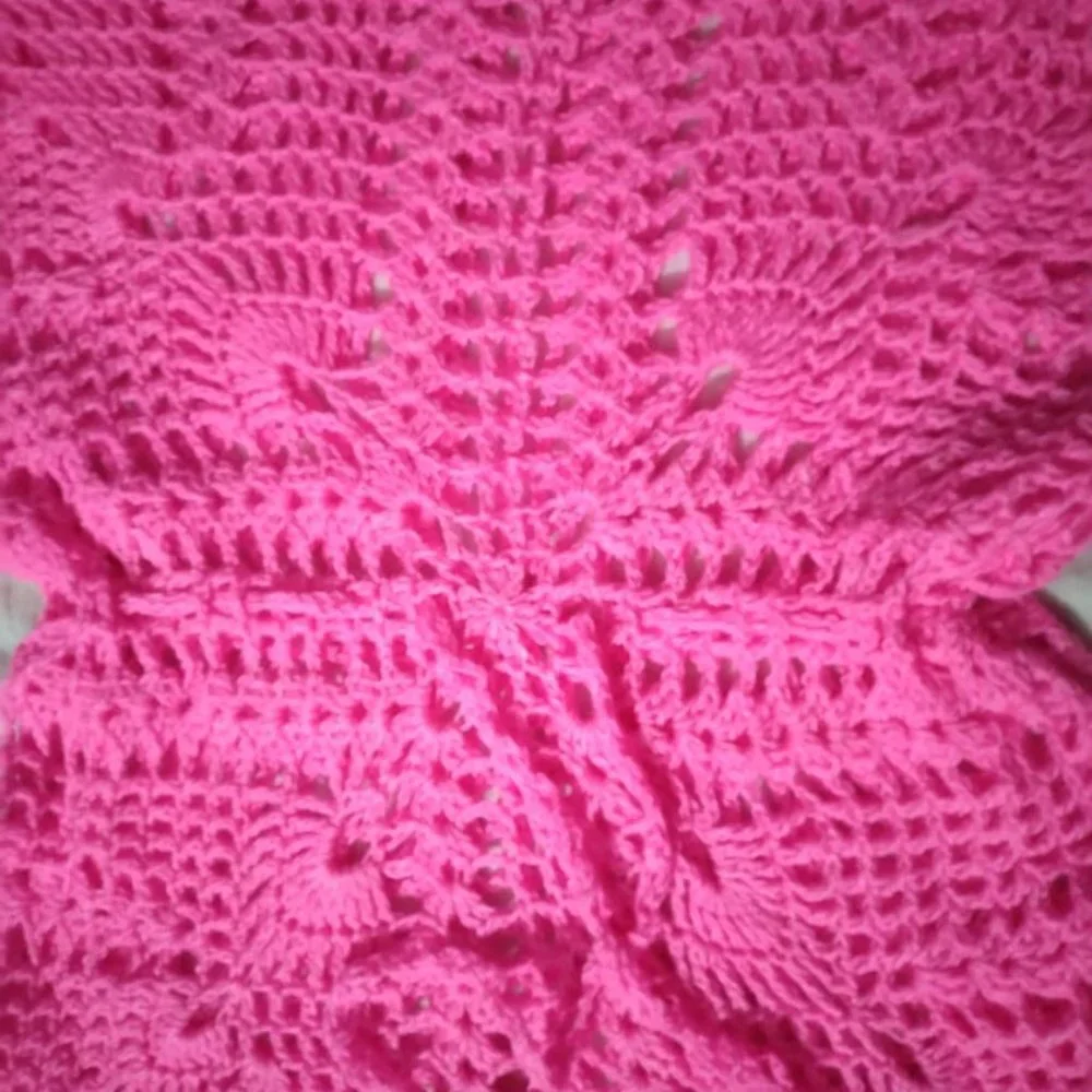 Woolen Empire Pattern Bell Sleeves Top for Woman - Pink, 2XL - Picture 2 of 7